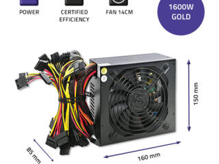 Блок питания Qoltec Monolith 1600W 80+ Gold