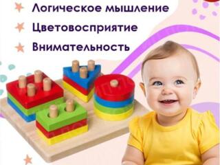 Сортер-пирамидка для детей| Развивающая деревянная игрушка| НОВЫЕ