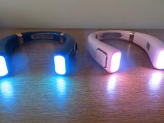 Мини вентилятор для шеи с подсветкой