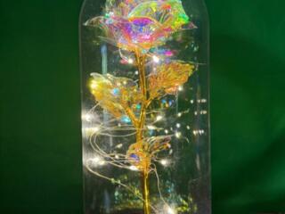 Ночник-розa в колбе с подсветкой 