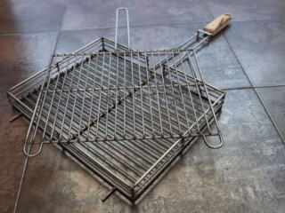 Решетка гриль из нерж на мангал - Grătar din inox pentru mangal