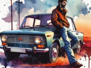 Водитель на советском авто на день