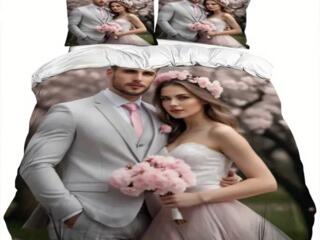 ВАШЕ ФОТО на постельном, подушках шторы в душ и занавески с вашим фото