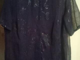 Новая нарядная блуза немецкий 46р-р (52), цвет: темно синий.