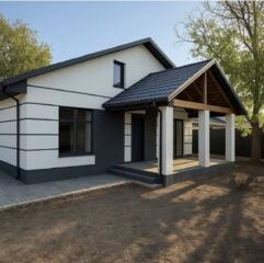 В продаже новый дом с ремонтом. Общая площадь 143 кв. м, подвальное ..