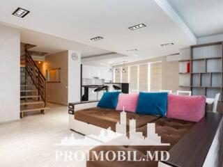 Vă propunem spre vânzare acest penthouse în 2 nivele cu 3 camere și ..