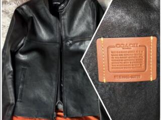 Coach куртка кожаная leather jacket мото унисекс