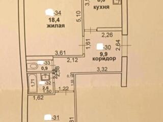 ЦЕНТР Школа Борьбы 2-к квартира ЧЕШКА 3/5 52/29/8 лоджия 3,3 кв. м.