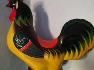 Раритетный петух на колесиках. Каталка для детей