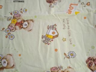 Продам набор байкового постельного белья в кроватку 120 на 60