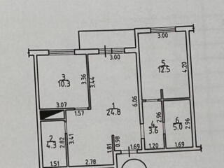 Продам квартиру 61.7 кв. м., 17/19, новый дом, жк 57-я Жемчужина.