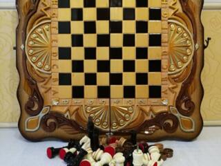 Нарды шахматы резные картина Фантазия эксклюзив!