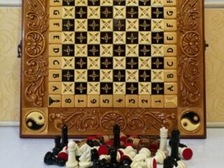 Нарды шахматы резные картина Инь Янь эксклюзив!