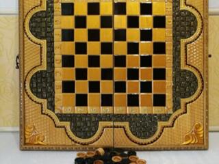 Нарды шахматы резные картина Нептун и Русалка эксклюзив!