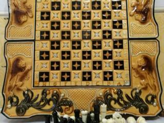 Нарды шахматы резные картина Львы эксклюзив!