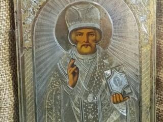 Настоящая намоленная икона-*Николай чудотворец*-1874 год. Времени Але