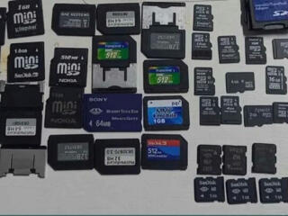 Карты памяти разные, Olimpus XD, SD, mini SD, micro SD, MMC, Sony M2.