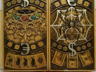 Нарды резные картина Джокер и Харли Квин эксклюзив!