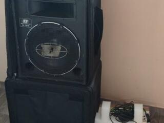 Комплект аппаратуры. колонки. микшерный пульт. усилитель мощности