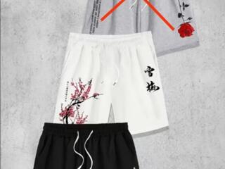 Шорты в японском стиле с принтами, размер S