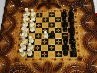 Нарды шахматы резные картина Геометрия с Драконами эксклюзив!