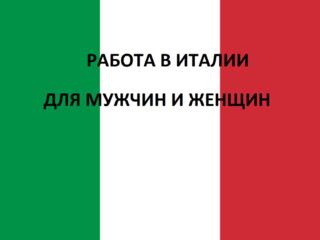 Работа в Италии для мужчин и женщин.