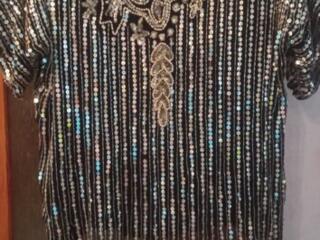 Нарядная Блуза-кольчуга на подкладе, плечики, немецкий M/ L p-р.