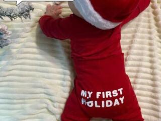 Детский новогодний костюм размер 0-6 месяцев