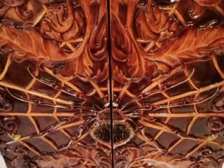 Нарды черешневые резные картина Паук в Паутине эксклюзив!