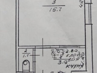1 комн, Кировский, р-н Бани, 2/4, под ремонт