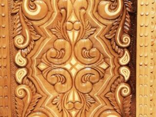 Нарды ореховые резные картина Ромбы эксклюзив!