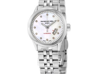 Raymond Weil 12 Бриллиантов Pearl Dial Automatic Часы Ceas RRP 2200 €