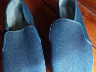 Мужские туфли джинсовые