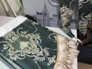 Шторы из жаккарда с вензелем