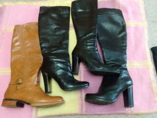 Сапоги размер 38-39, черные кожа 40 - 60 у.е., коричневые