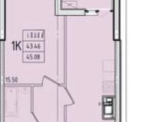 363701-комнатная квартира в ЖК «Эллада»Площадь ...