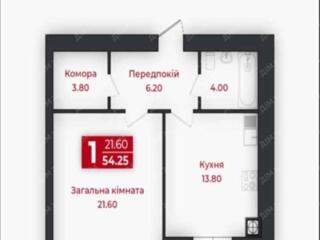продаж 1-к квартира Полтава, Шевченківський, 49000 $