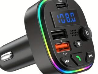 Bluetooth FM-передатчик для автомобиля, беспроводной MP3- Модулятор с двумя USB-портами