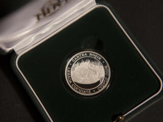 Продаю памятную серебряную монету Лебедь шипун