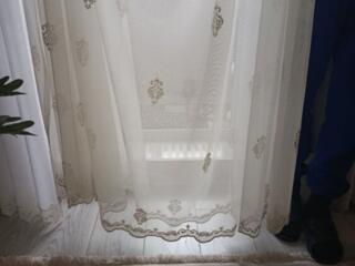 Продам тюль кремовый шитьё