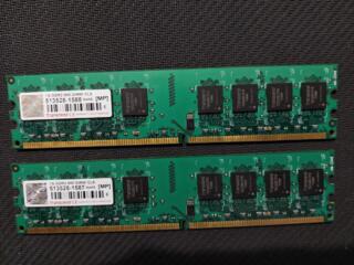 DDR2 Transcend 800Mhz 1gb x2, DDR3 1333Mhz 2Gb x2