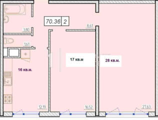 2 комнатная на Таирова 46 Жемчужина в сданном доме