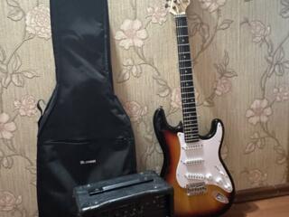 Продам электрогитару + комбоусилитель