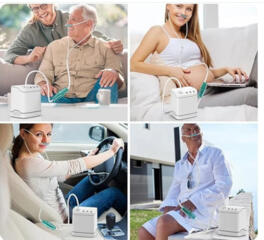 Cel mai mic concentrator portabil de oxigen de 2L cu flux continuu