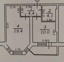 Однокомнатная в новом доме.
