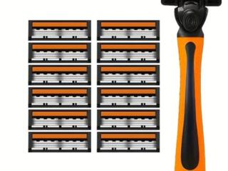 Безопасная бритва из нержавеющей стали 3-слойные лезвия.
Ручка +30 шт.