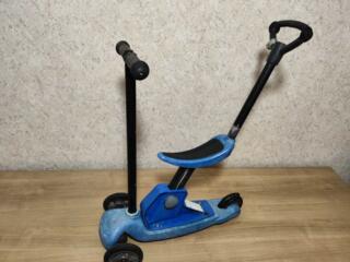 Немецкий детский самокат трансформер, регулируется высота сидения, та