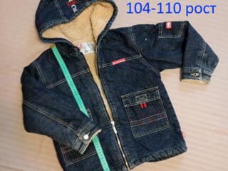 Куртки джинсовые для мальчика 4-5 лет