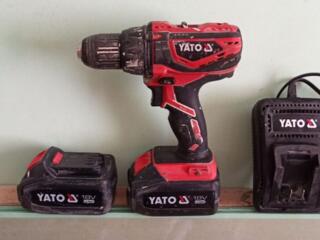 Шуруповерт Yato 18V + зарядка + 2 аккумулятора 3.0 Ah + кейс