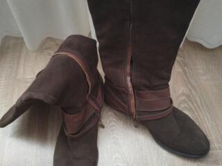 Женские сапоги замша 40